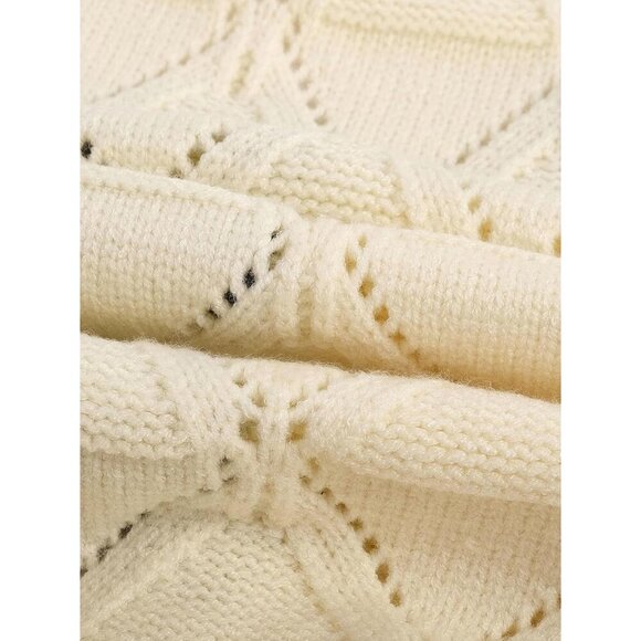 Women's Knit Sweater Vest Acrylic Small V Neck Contrast Binding Tie Front - Picture 7 of 7